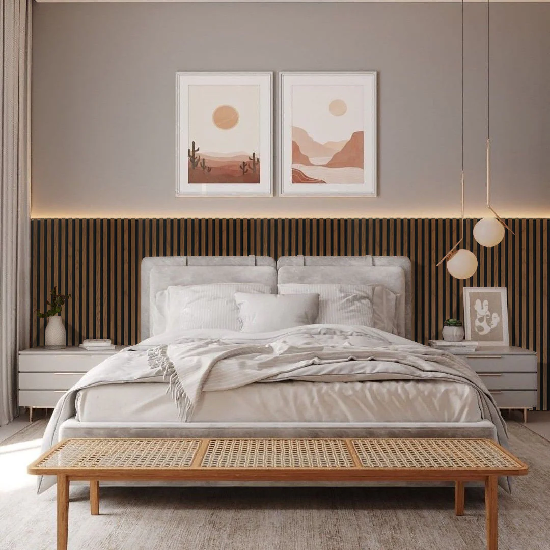 Acoustic Slat Wall Panels - Walnut - Image 4