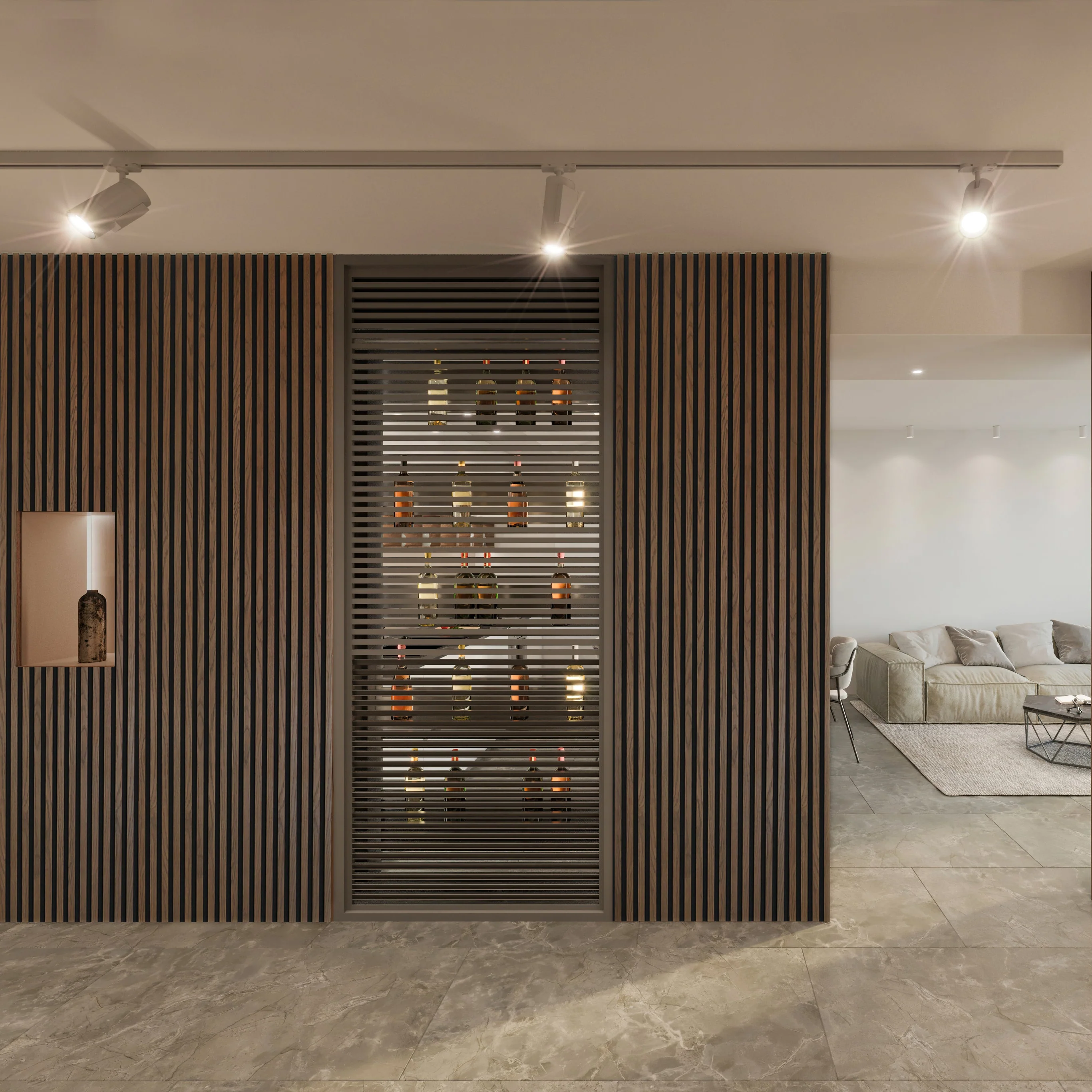 Acoustic Slat Wall Panels - Walnut - Image 3