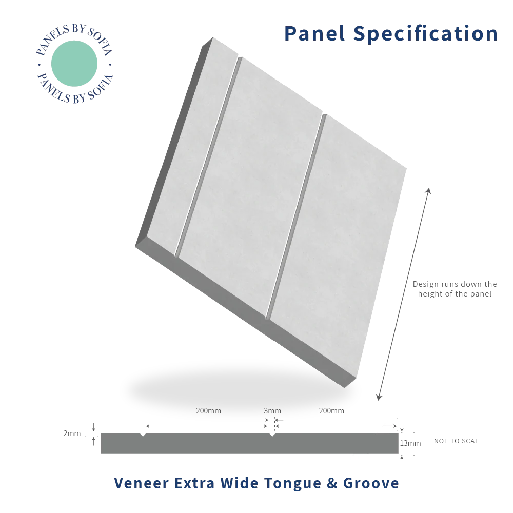 Extra Wide Oak Veneer Tongue & Groove Wall Panels - Image 3