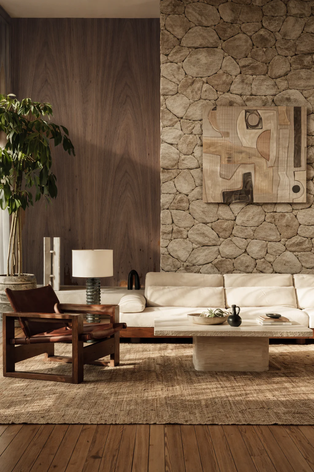 Walnut Veneer Wall Panels - Image 3