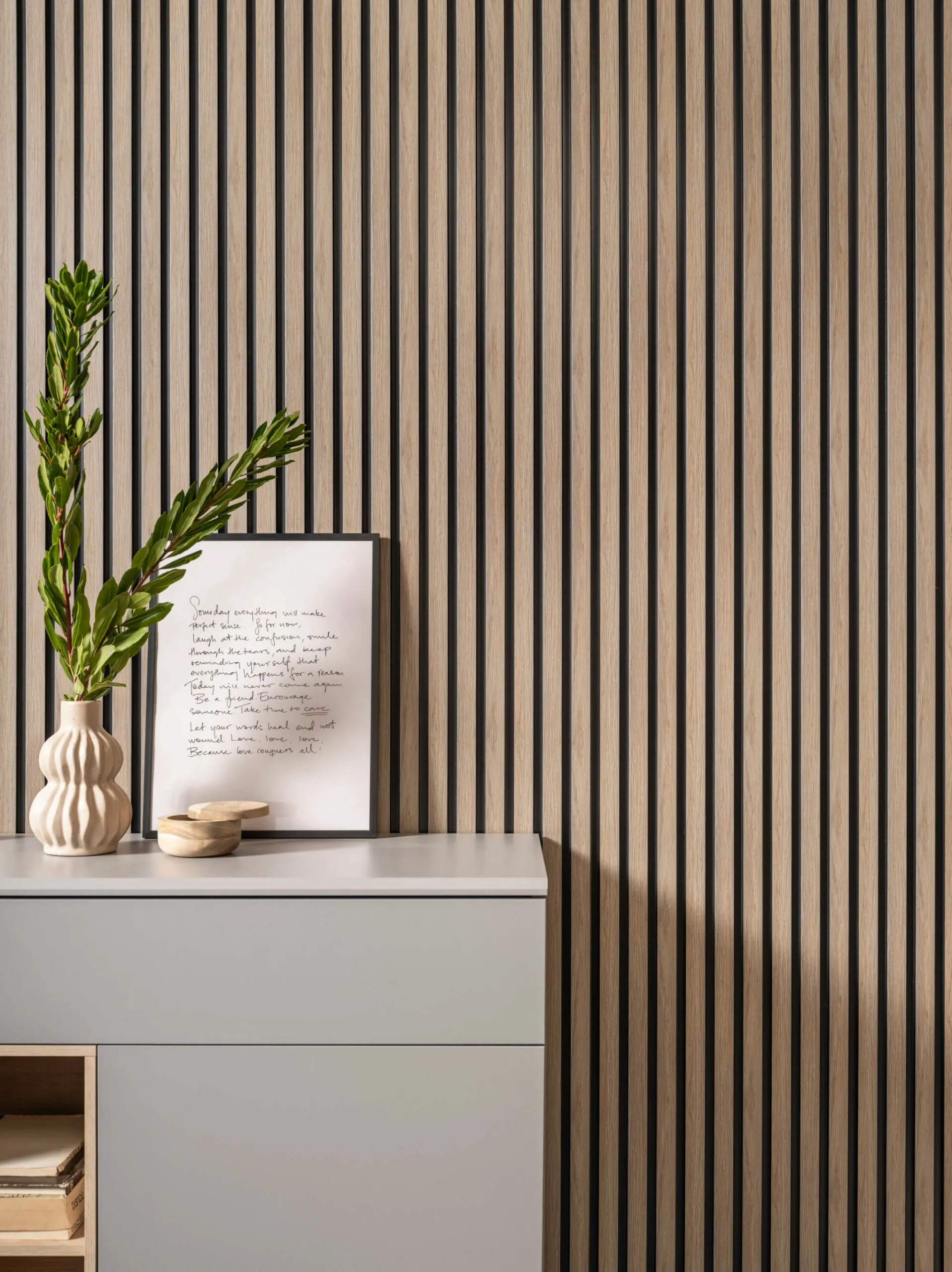 Waterproof Grey Oak Slat Wall Panels - Image 4