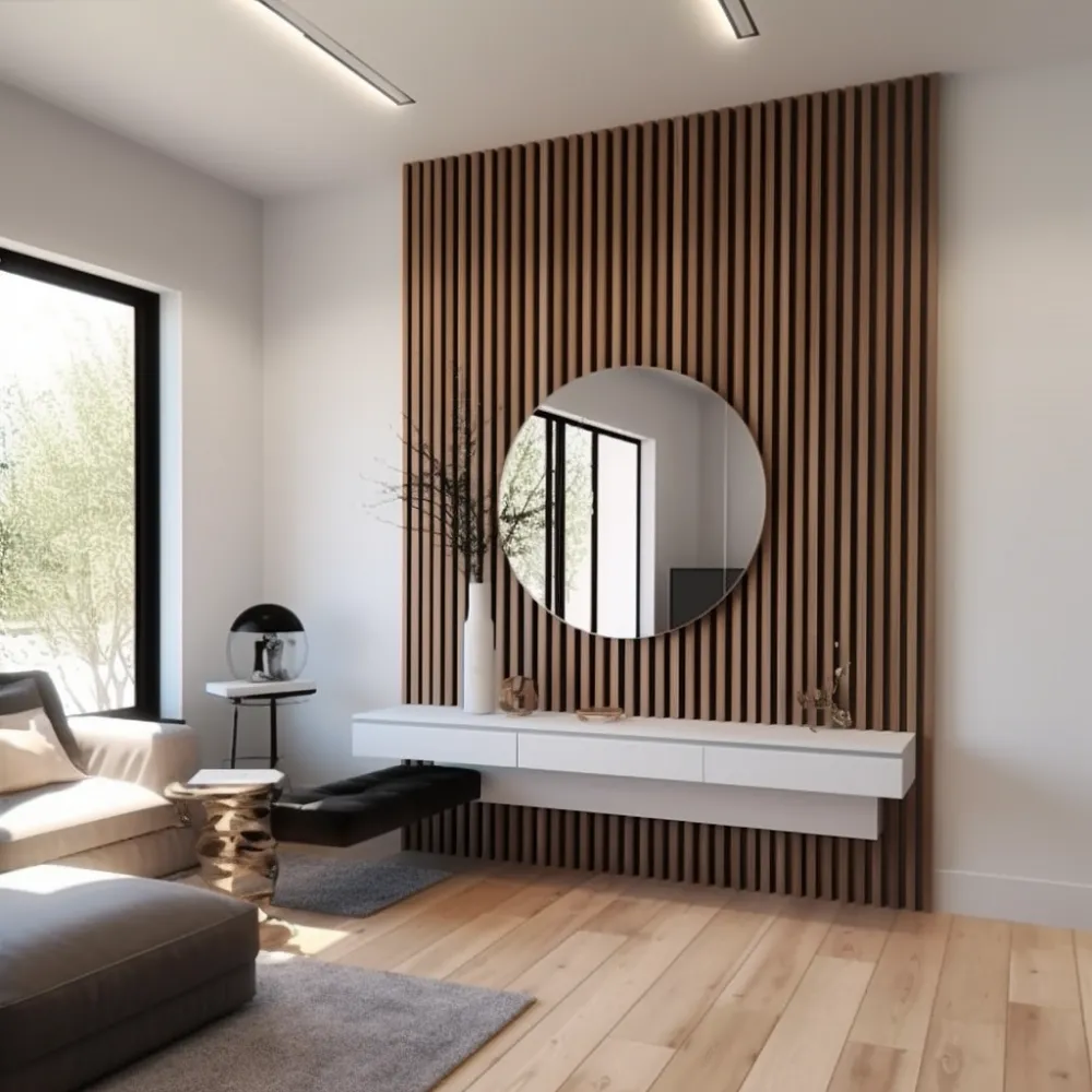 Waterproof Classic Oak Slat Wall Panels - Image 7