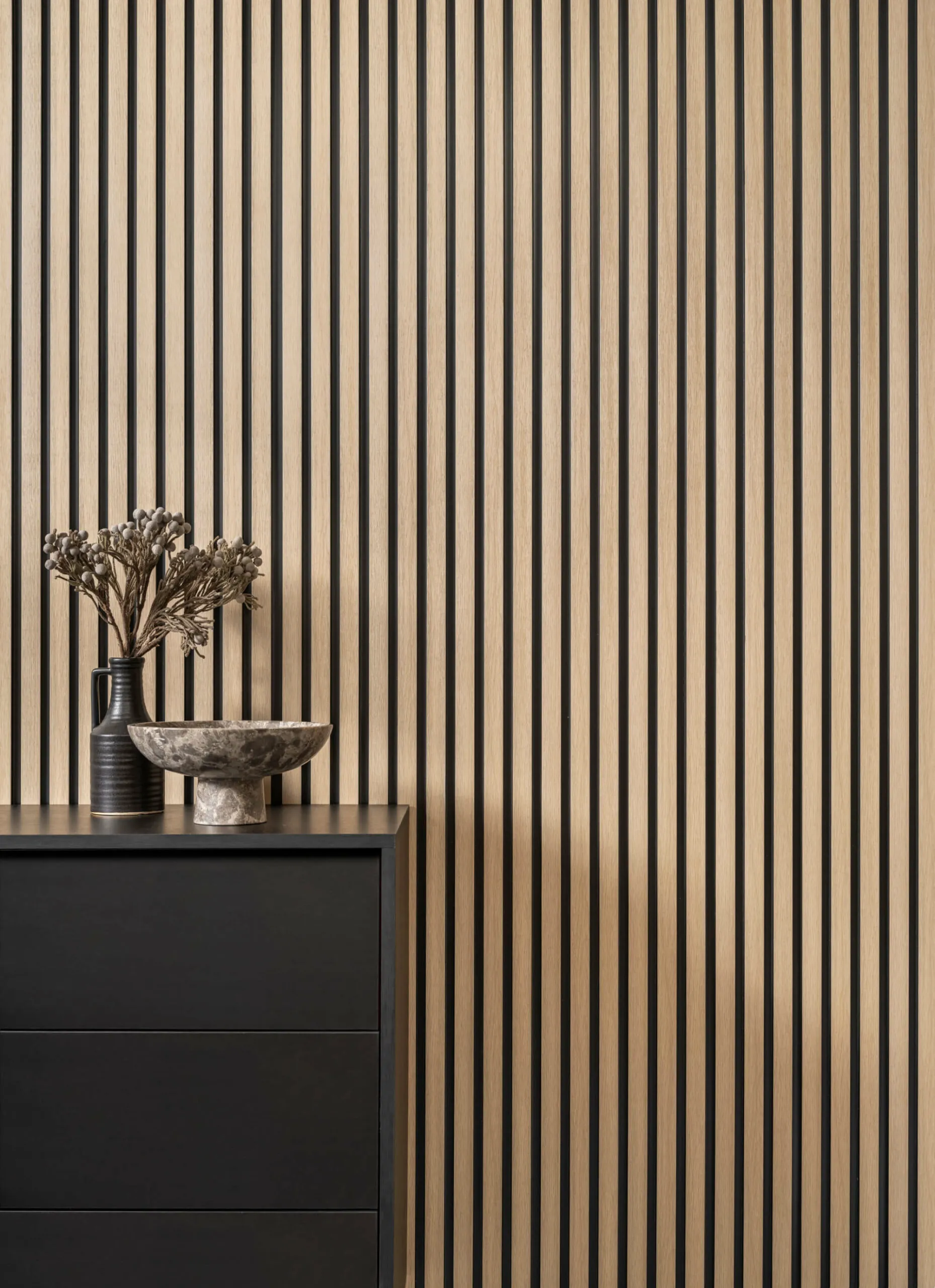 Waterproof Light Oak Slat Wall Panels - Image 3
